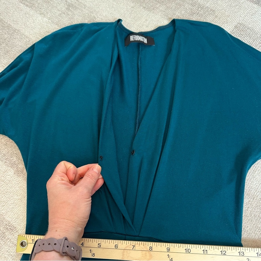 Reformation Carter Dress Teal (Size S) - Picture 7 of 10